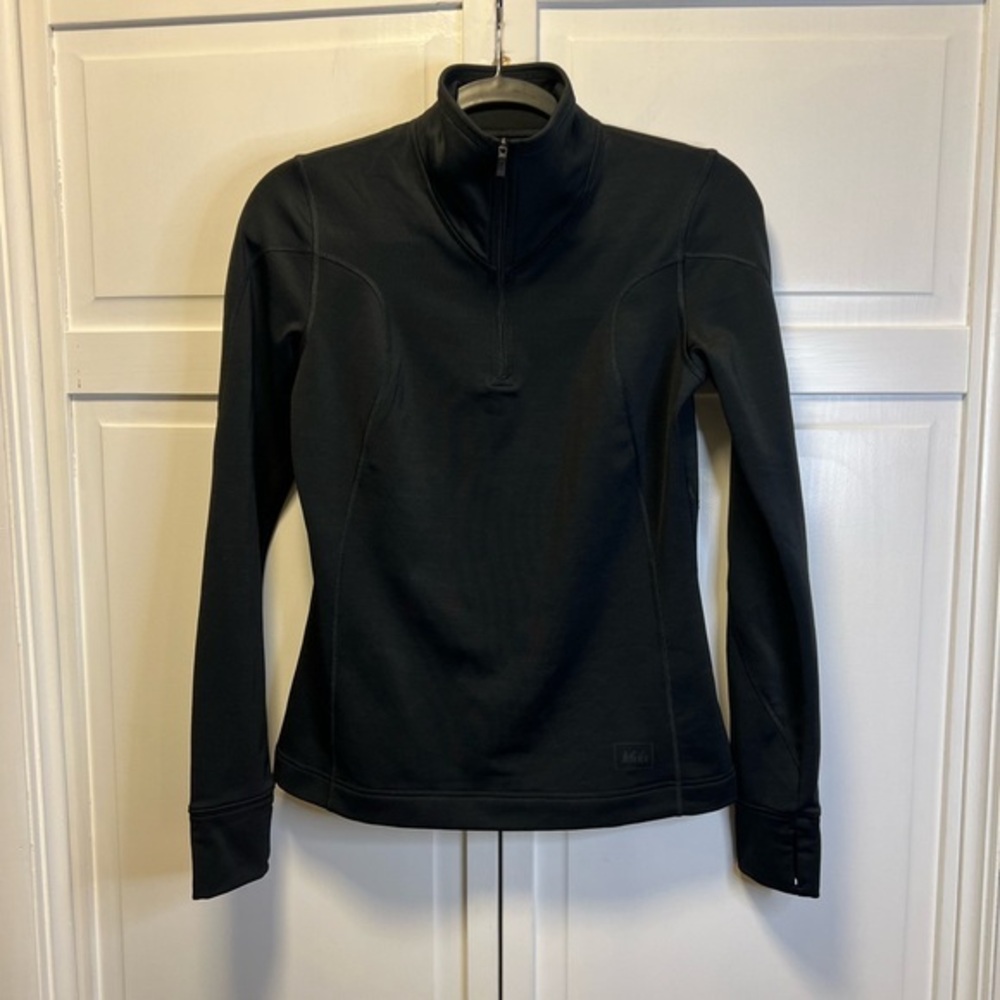 REI Women's 1/4 Zip Fleece Lined Pullover Size Women’s Small Color Black
